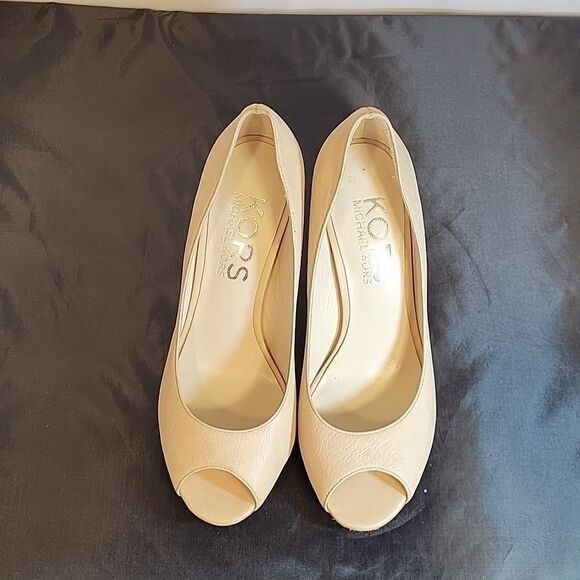 MICHEAL KORS LEATHER PEEP TOE HIGH HEEL STILETTOS PUMP SHOES - Picture 3 of 14